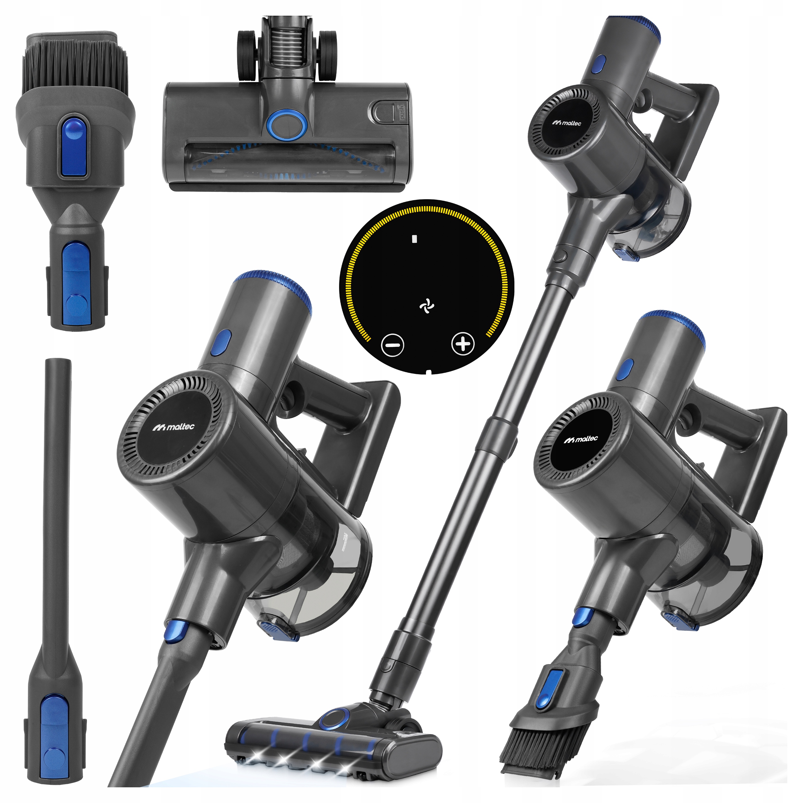 Bezdrôtový Tyčový Vysávač Bezvreckový Elektrokefa Led 3V1 400W