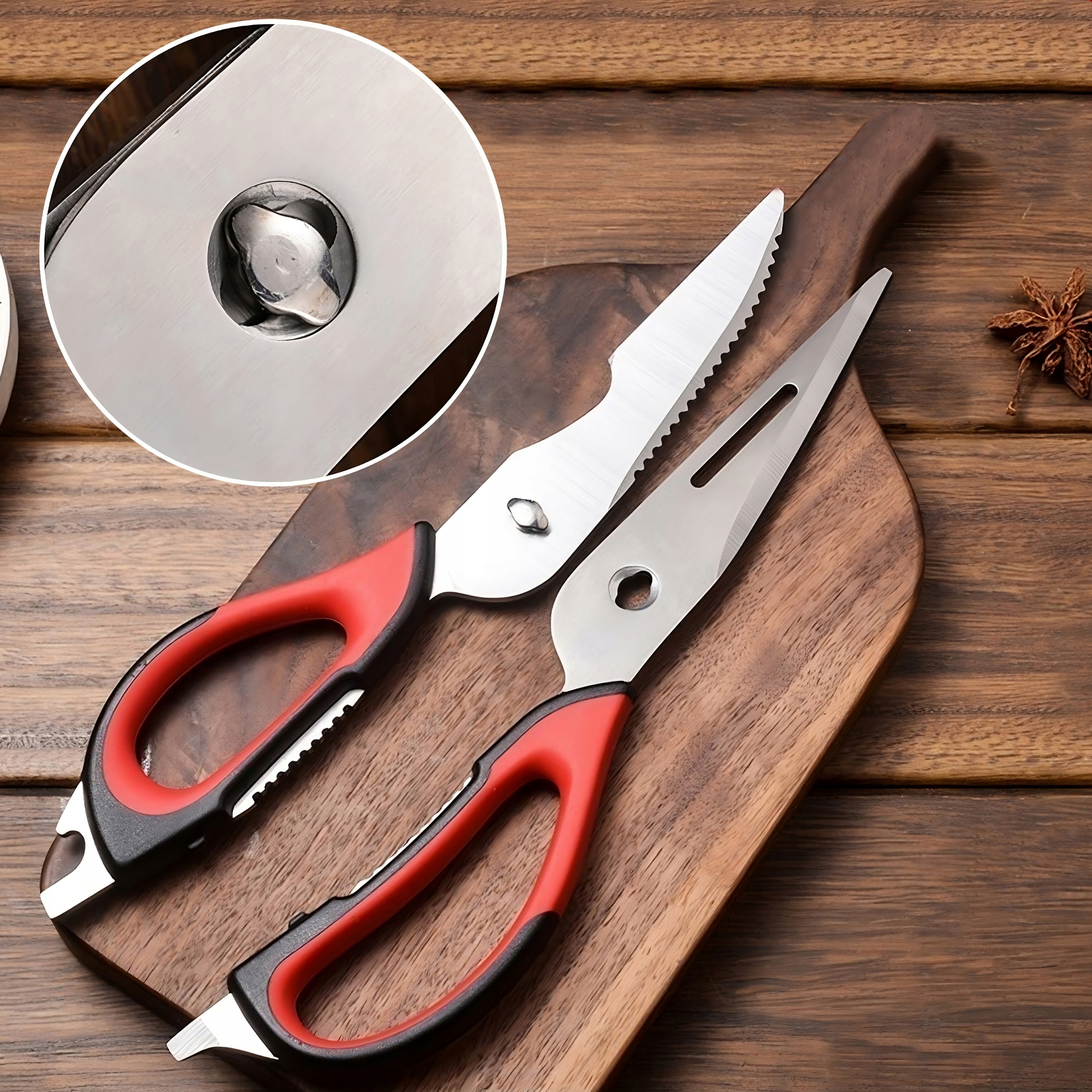 WIELOFUNKCYJNE NOŻYCE KUCHENNE ROZŁĄCZANE NOŻYCZKI OTWIERACZ Przeznaczenie uniwersalne