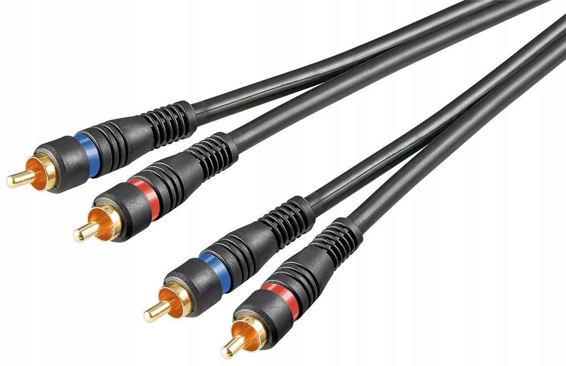 

Przewód Kabel Ofc Wtyki 2X Rca Cinch 3M Gold