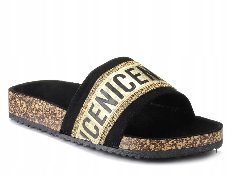 

Klapki damskie na korku Evento 2450 czarne 37