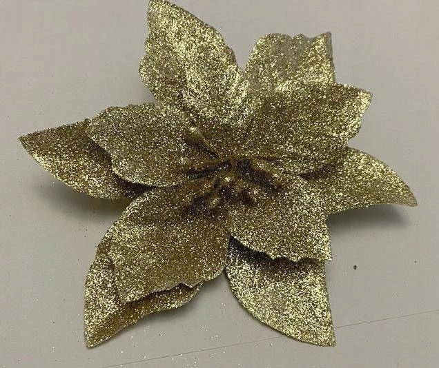 

Gwiazda betlejemska Poinsece na choinkę Gold