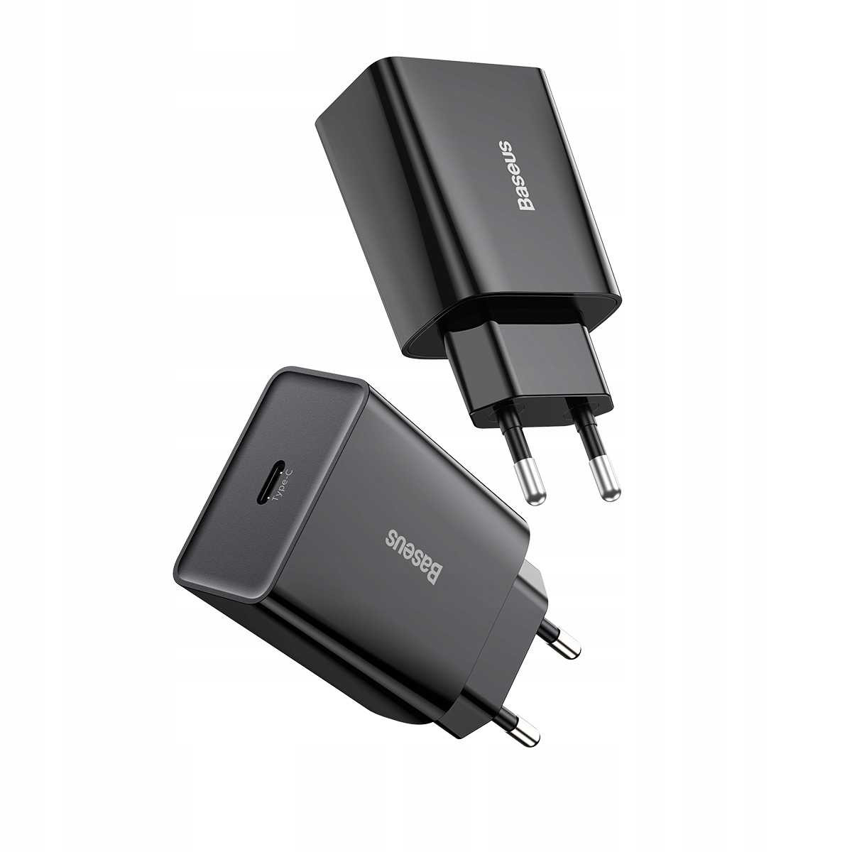 BASEUS SZYBKA ŁADOWARKA SIECIOWA ZASILACZ USB-C TYPE-C 20W PD QC 3.0 Kolor czarny