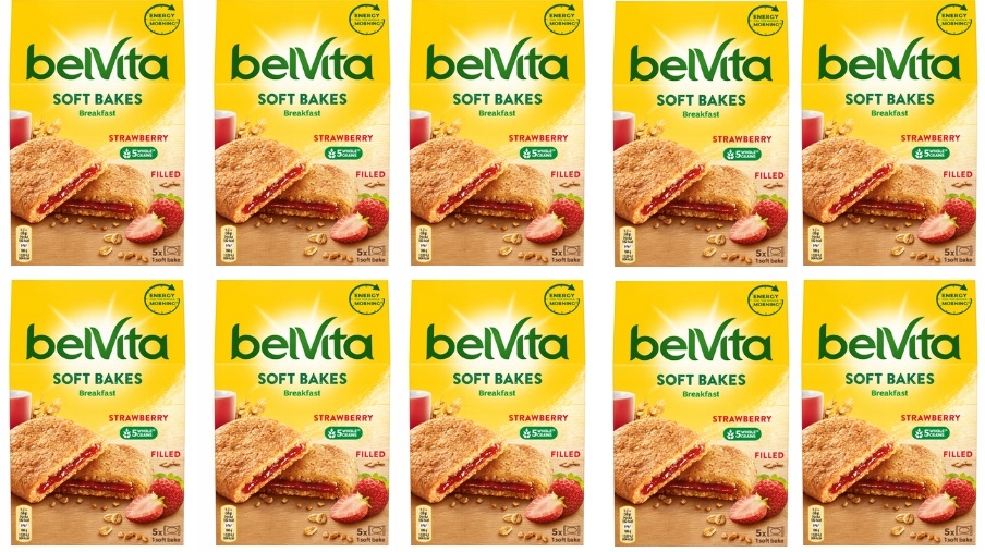 Levně 10 x 250 g Belvita Soft Strawberry sušenky Karton