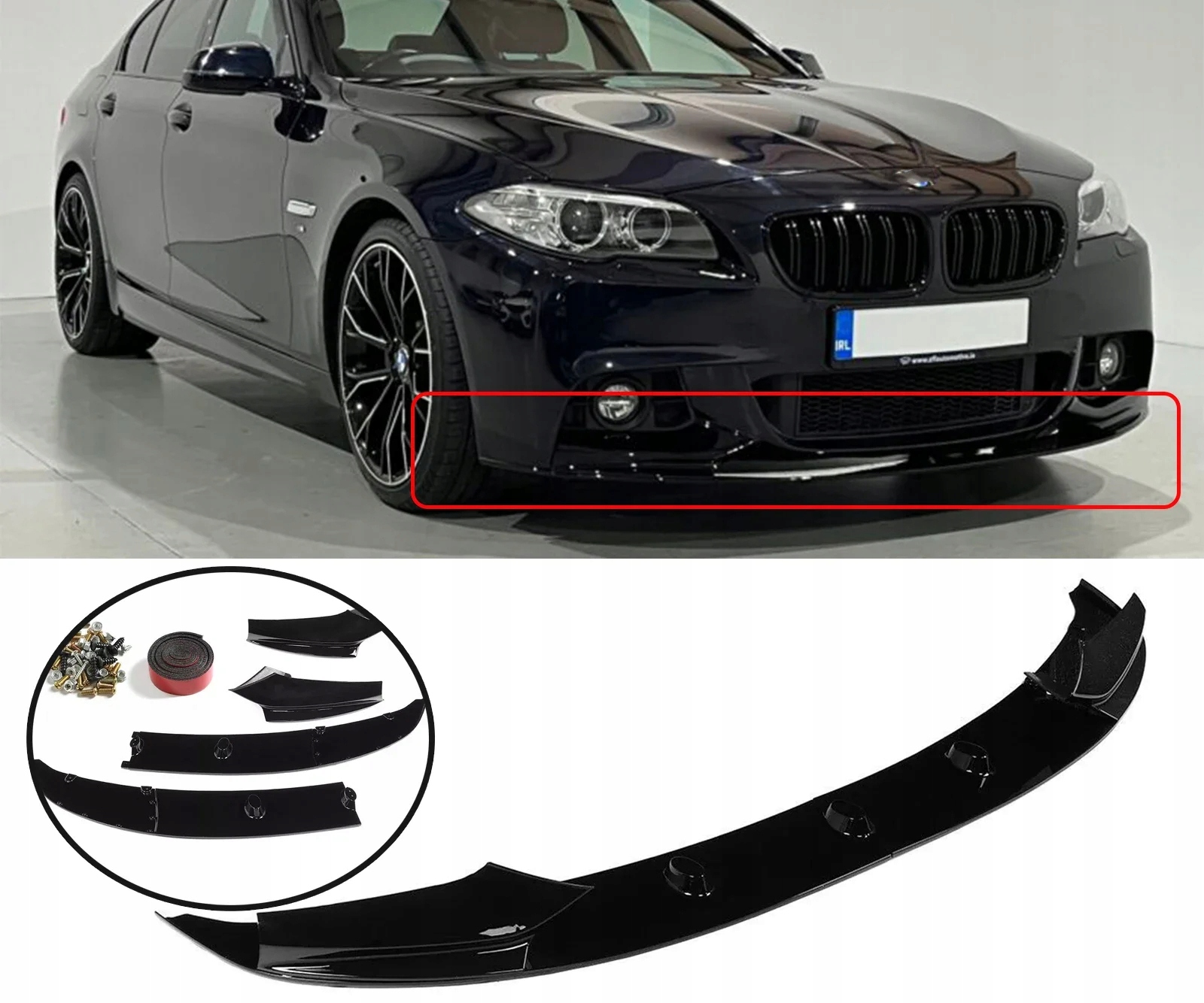 Splitterová Vložka Nárazníka Čierny Lesk M Šport Pre Bmw F10 F11 2011-2017