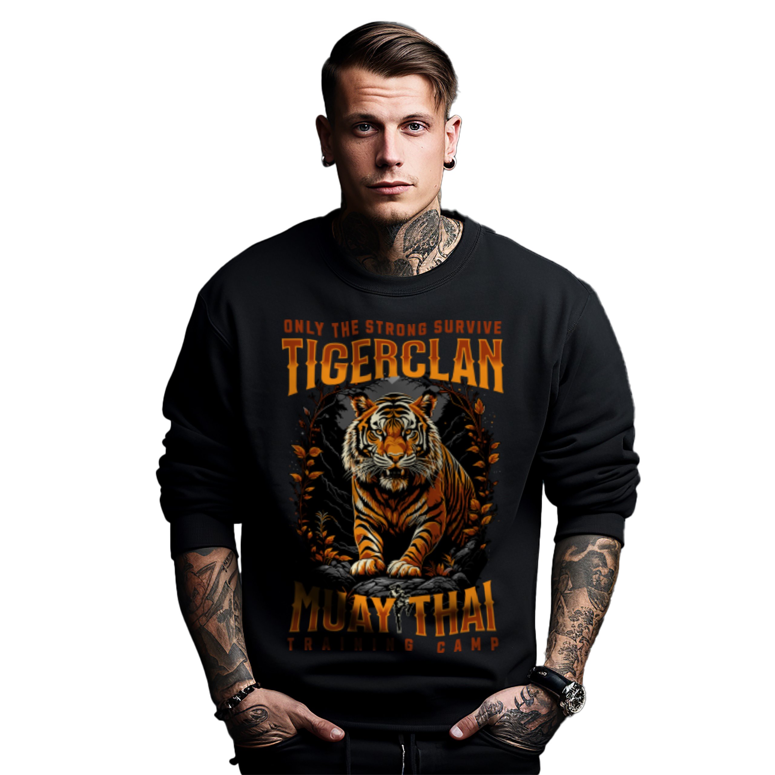 Mikina s potiskem Tiger Clan