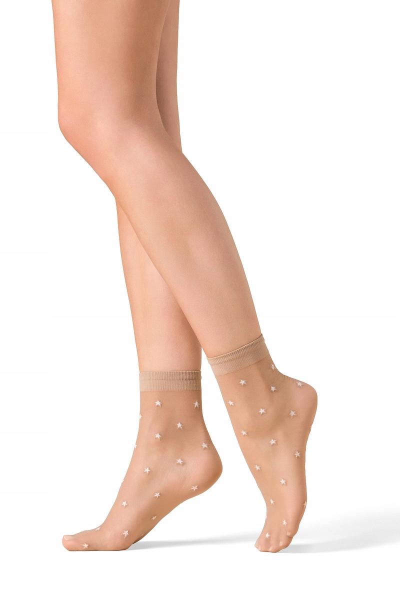 

Skarpetki bezuciskowe w gwiazdki Stars Beige Uni