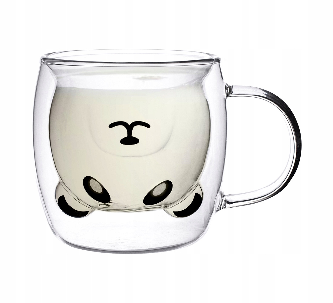 

Kubek Termiczny Panda Szklanka do kawy latte kakao