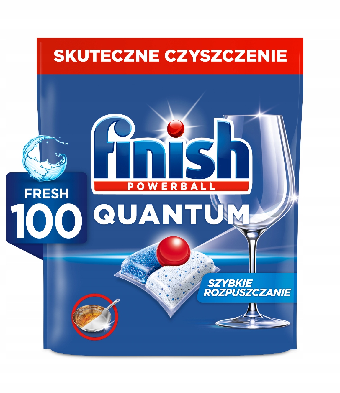 Levně Finish Quantum All in 1 kapsle do myčky nádobí Vůně Fresh Čerstvá 100 kusů