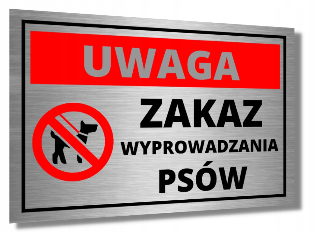 

Tabliczka Informacyjna Zakaz Wyprowadzania Psów Uv