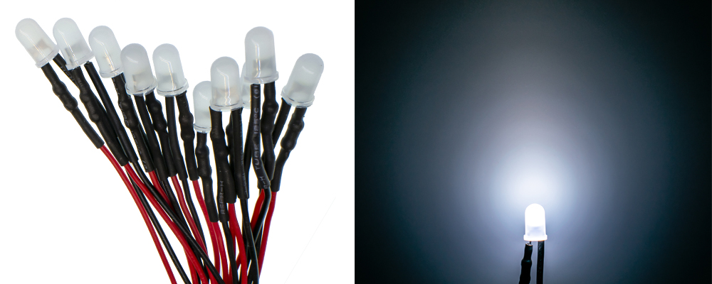 DIODY LED MATOWE 12V 5mm 8 KOLORÓW do wyboru, przewody 20cm | 10 szt Barwa światła inny