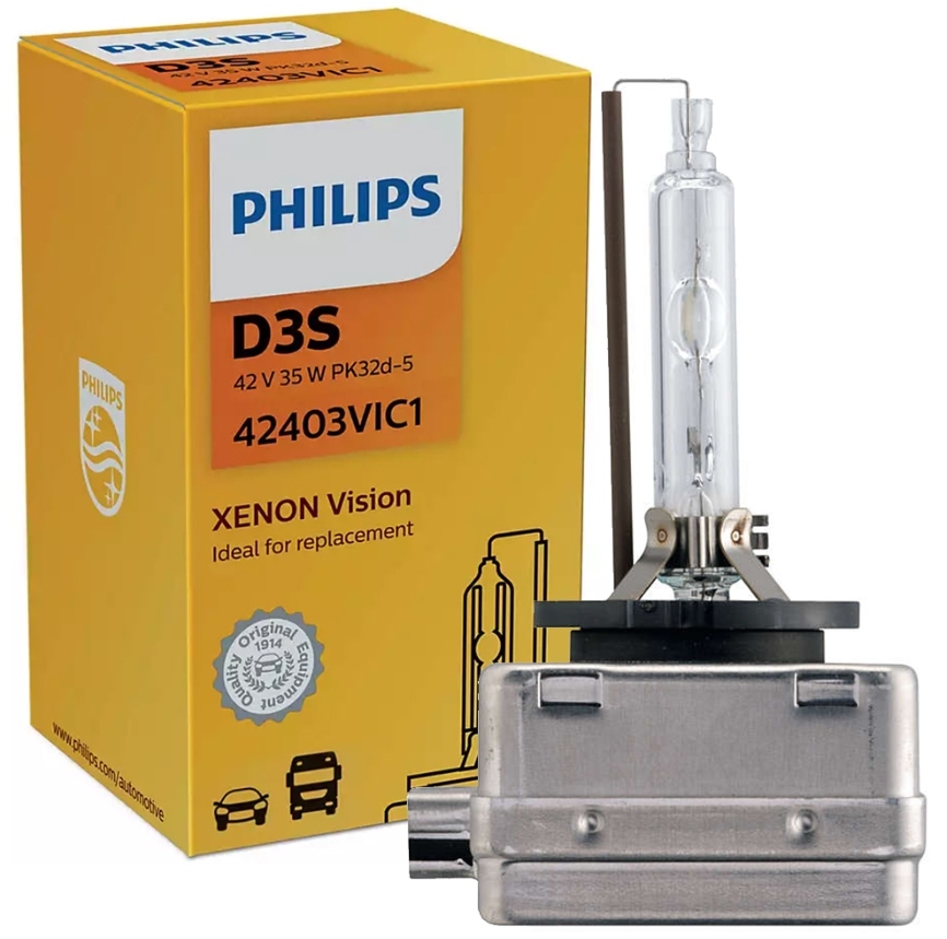 ŻARÓWKA ŻARNIK PHILIPS D3S XENON VISION 4600K 42403VIC1 8727900364828 ...