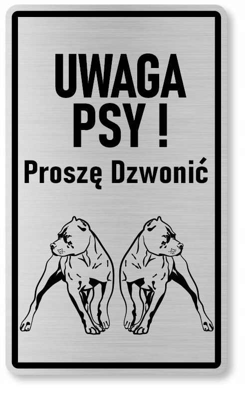

Tabliczka uwaga psy