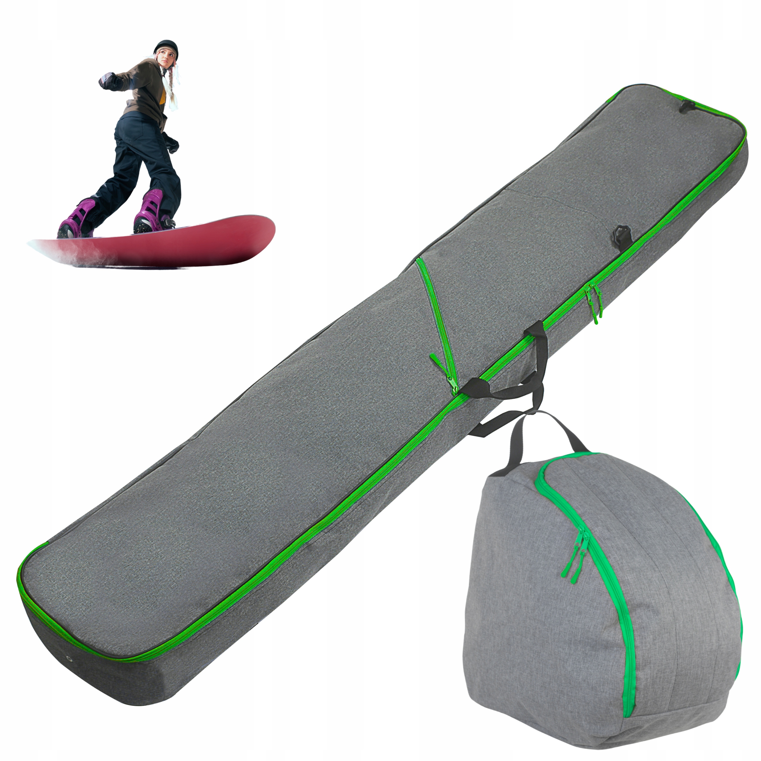 Obal na snowboard 170 cm, boty, taška na helmu, Polský výrobek