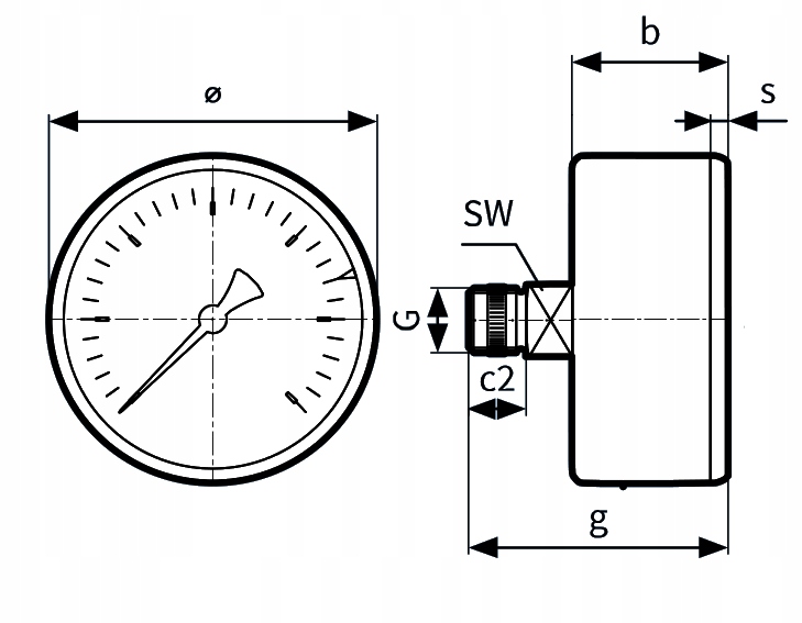 MANOMETR AXIALNY TYLNY 1/4 63mm 0-6 BAR RF AFRISO EAN (GTIN) 5907516805271