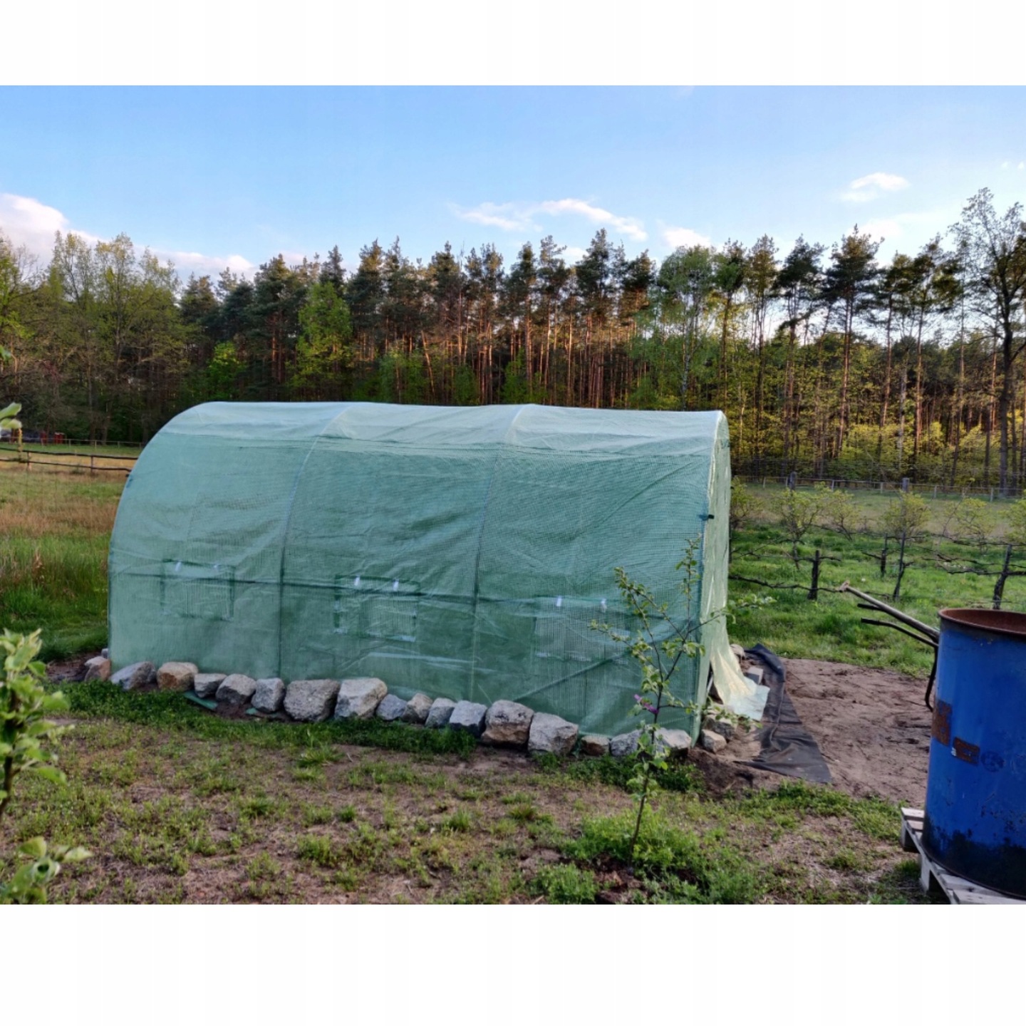 Szklarnia Foliowa TUNEL FOLIOWY Ogrodowy 8m2 4x2 ZIELONY FOLIAK do WARZYW Szerokość produktu 200 cm