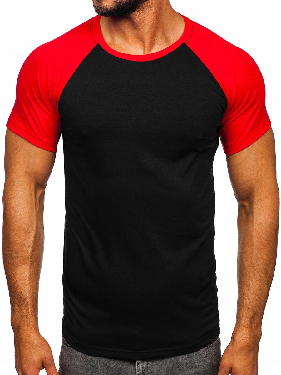 

T-shirt Koszulka Czarno-czerwona 8T82 Denley_xl