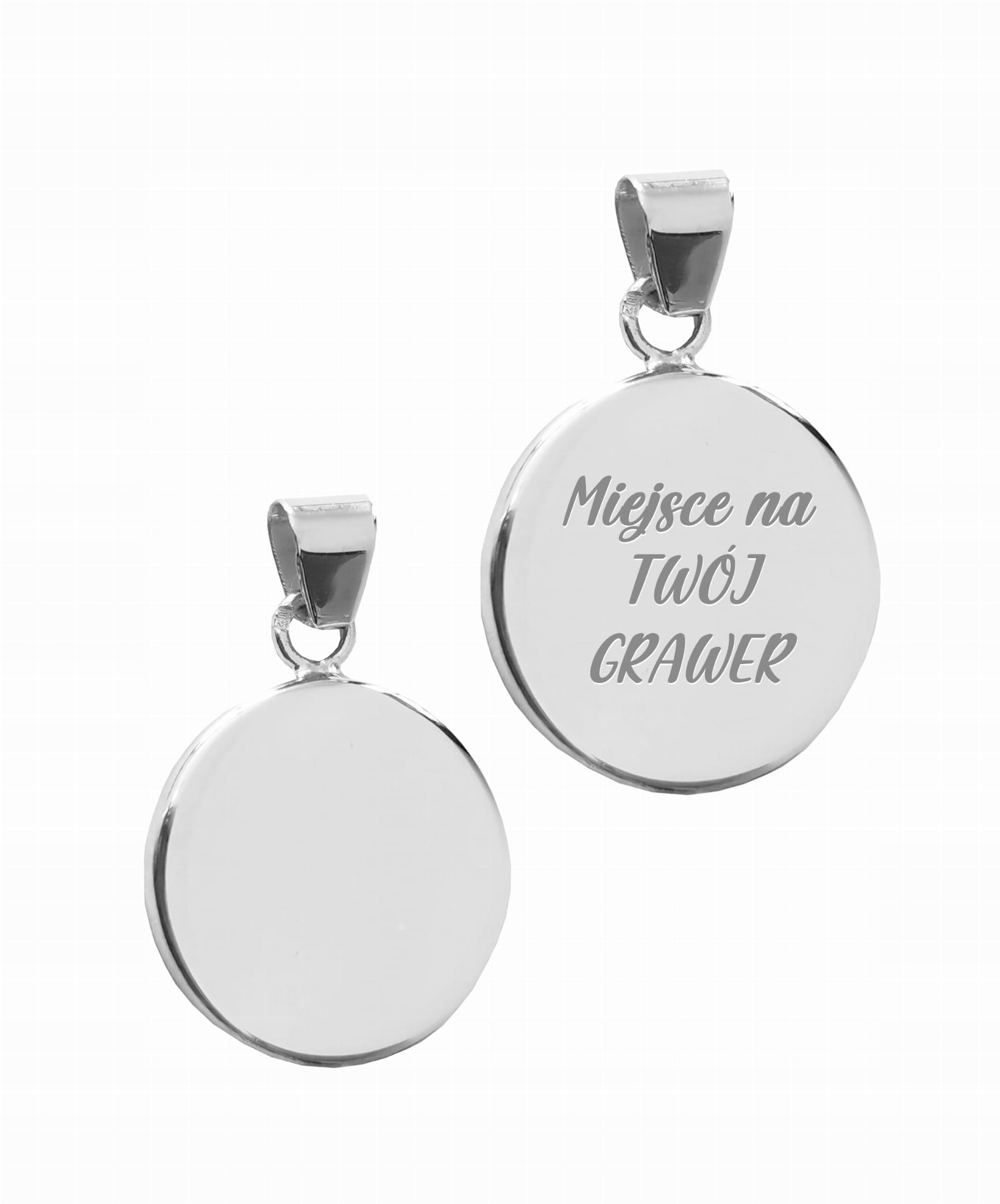 

Blaszka srebrna pr 925 Grawer Gratis kółko