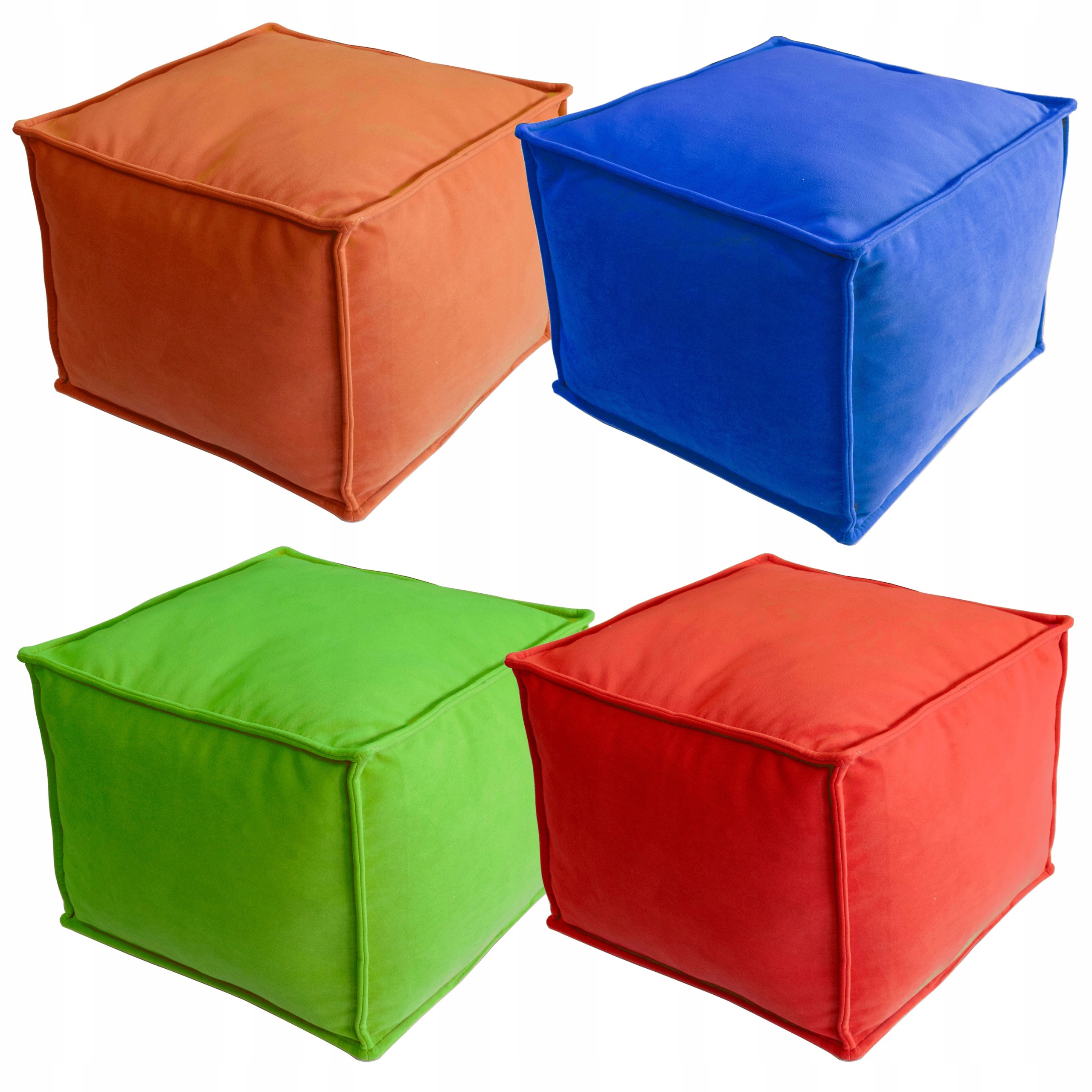 Pufa kostka miękka 45 cm Pomarańcz Stan opakowania oryginalne