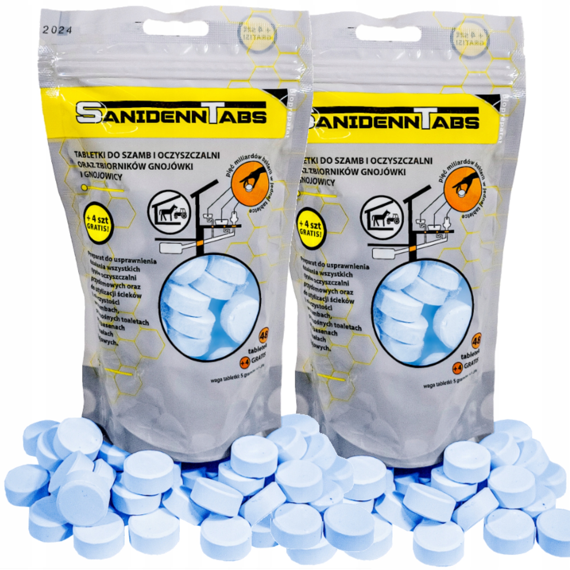 Bakterie Do Szamba Tabletki Do Oczyszczalni Sanidenn Tabs Bio Preparat 2opk