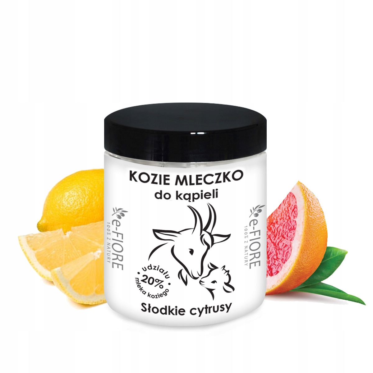 

Kozie mleko do kąpieli z kolagenem Słodkie Cytrusy