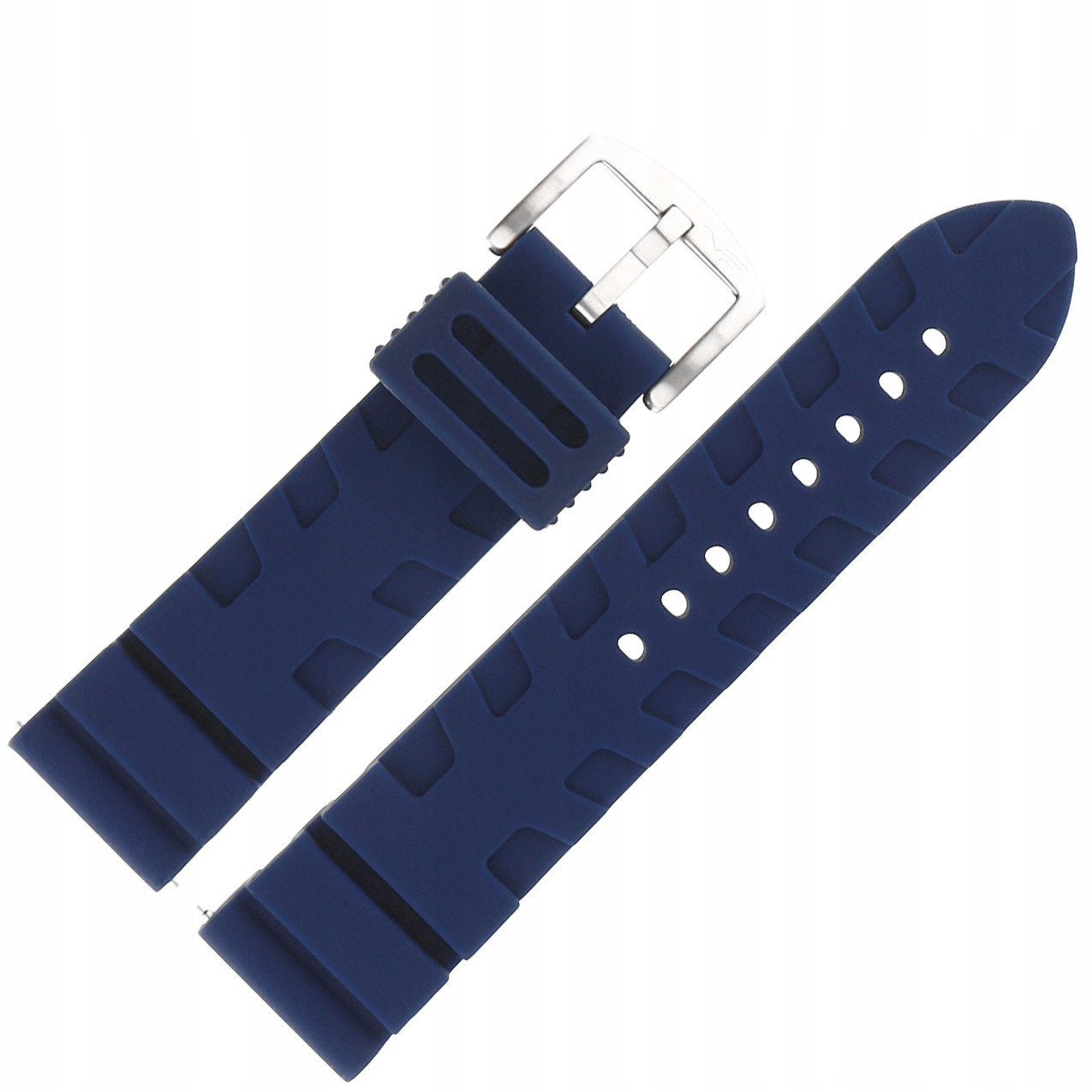 Pásek Expedition Silikon (A733) modrý ocelový