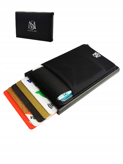 

Aluminiowy Cienki Slim Portfel Rfid Etui Karty