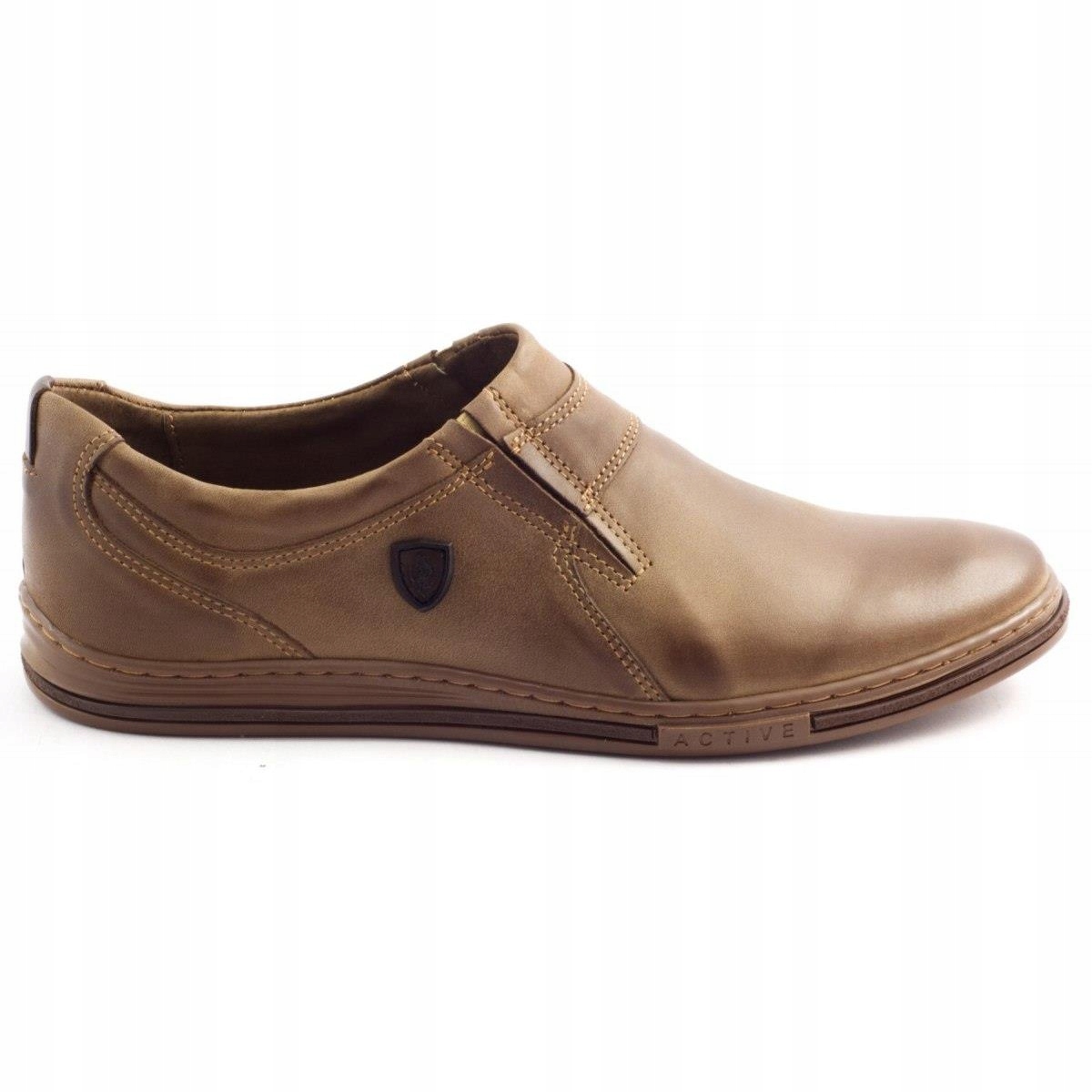 

Brązowe Skóra naturalna Buty Polbut r.40