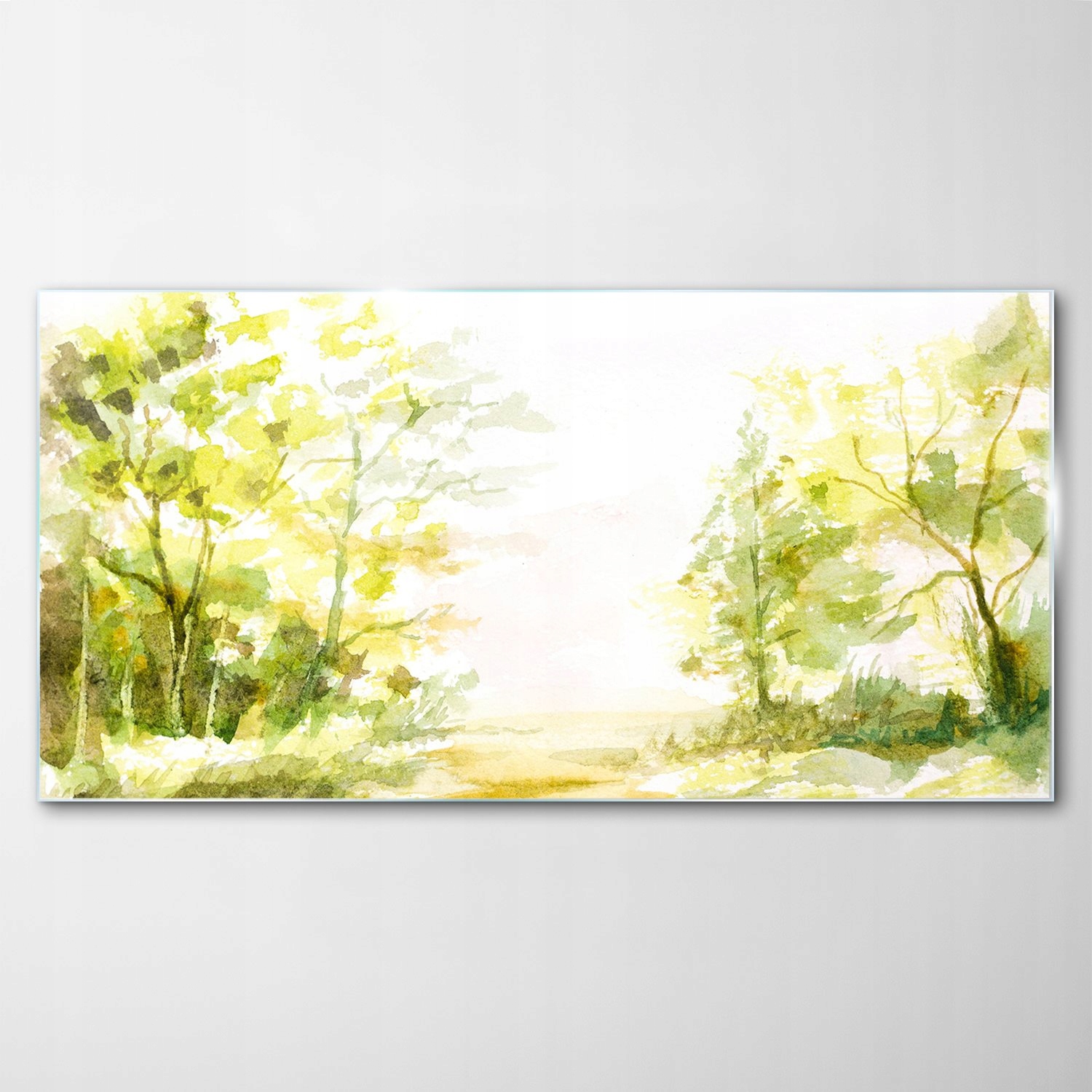 Tvrdený sklenený obraz Akvarely Stromy 140x70
