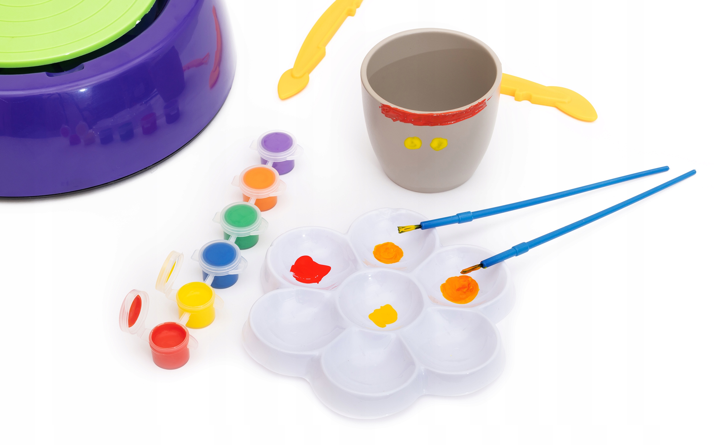 KOŁO GARNCARSKIE ZESTAW KREATYWNY Z GLINA FARBAMI Wysokość produktu 24 cm