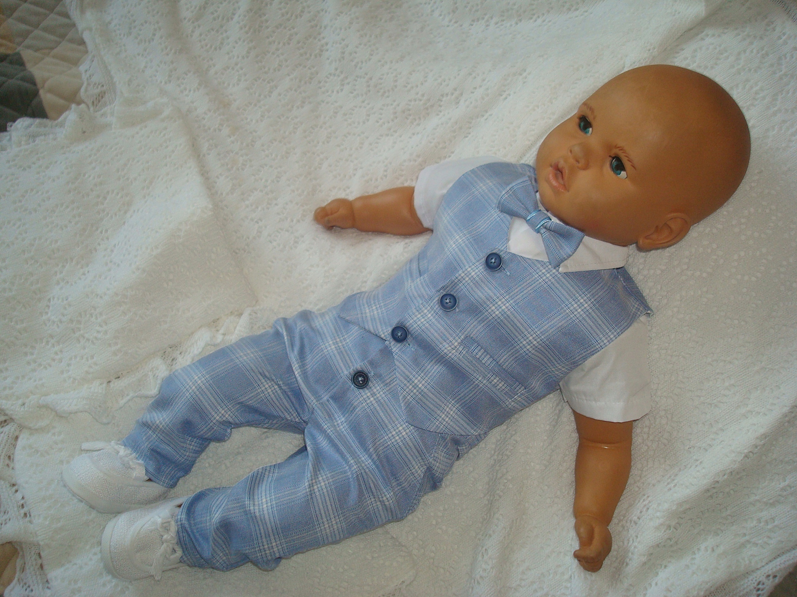 KOMPLET KAMIZELKA UBRANKO /CHRZTU /WESELE/ 74 Marka bez marki