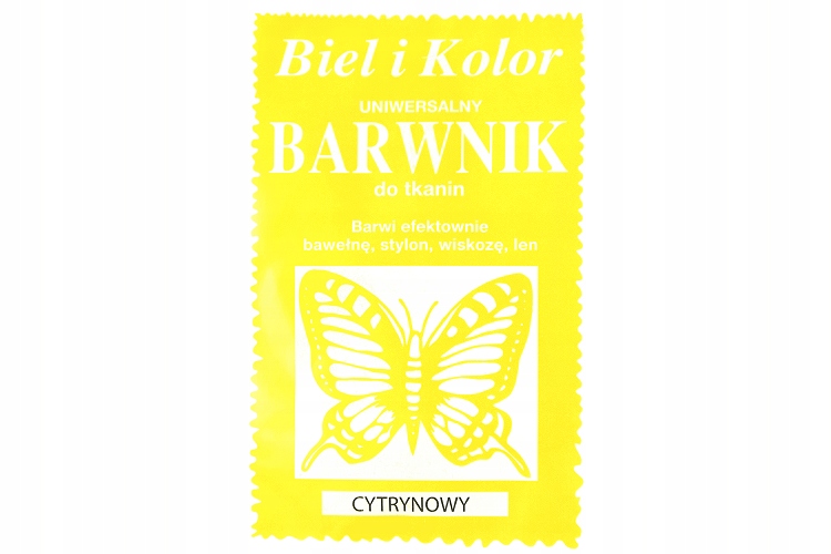 

Bk Barwnik do tkanin uniwersalny Cytrynowy