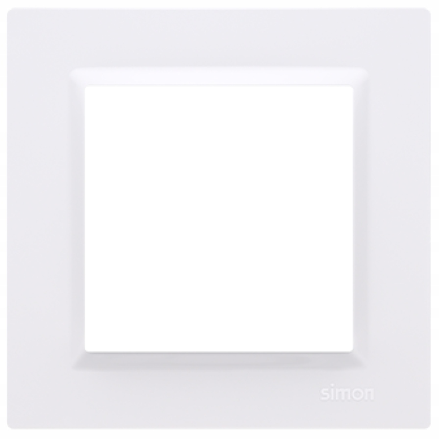 SIMON 10 Ramka maskująca pojedyncza 1-krotna biała