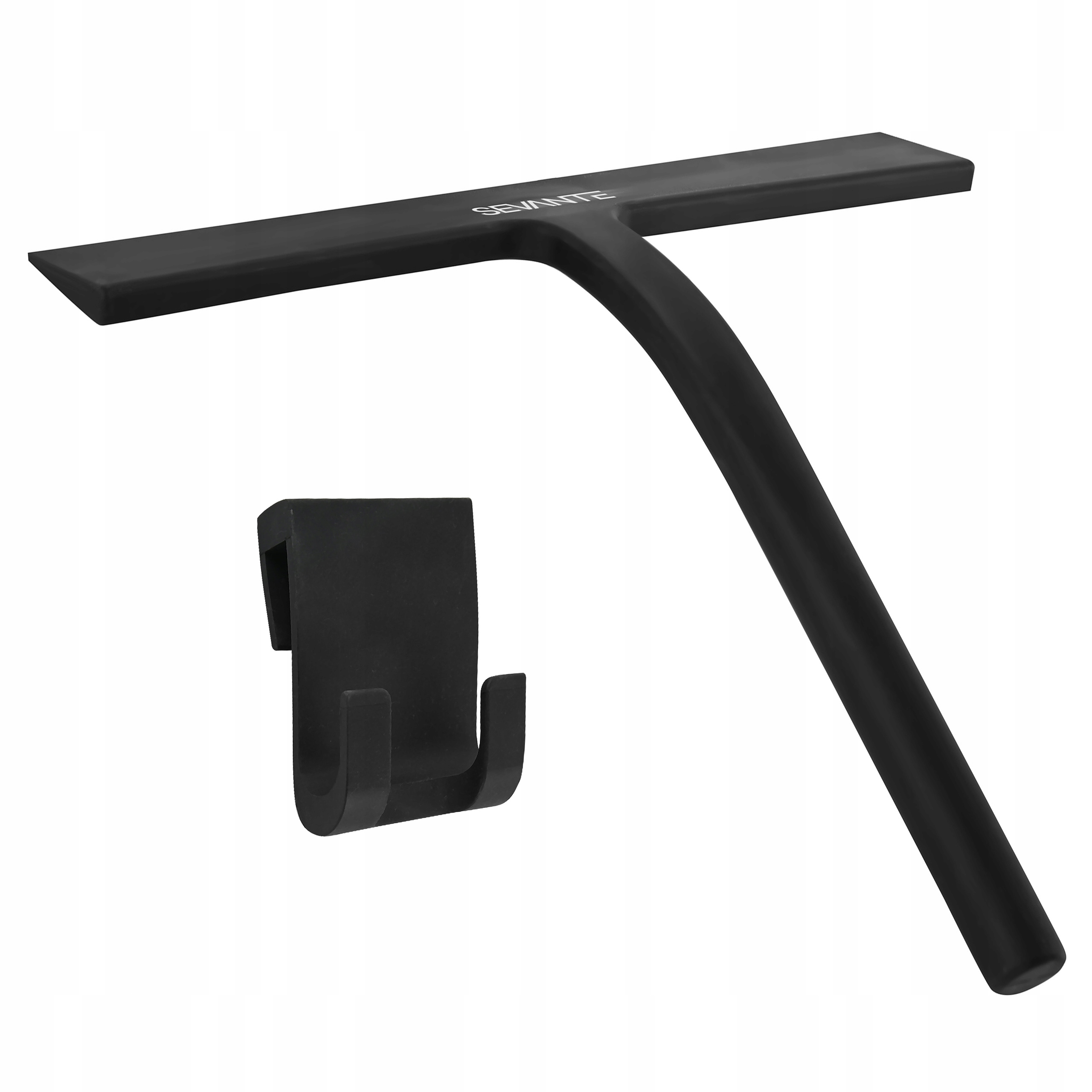 Levně Stěrka na vodu ze skla sprchového koutu Sevante silikonová černá 23 cm