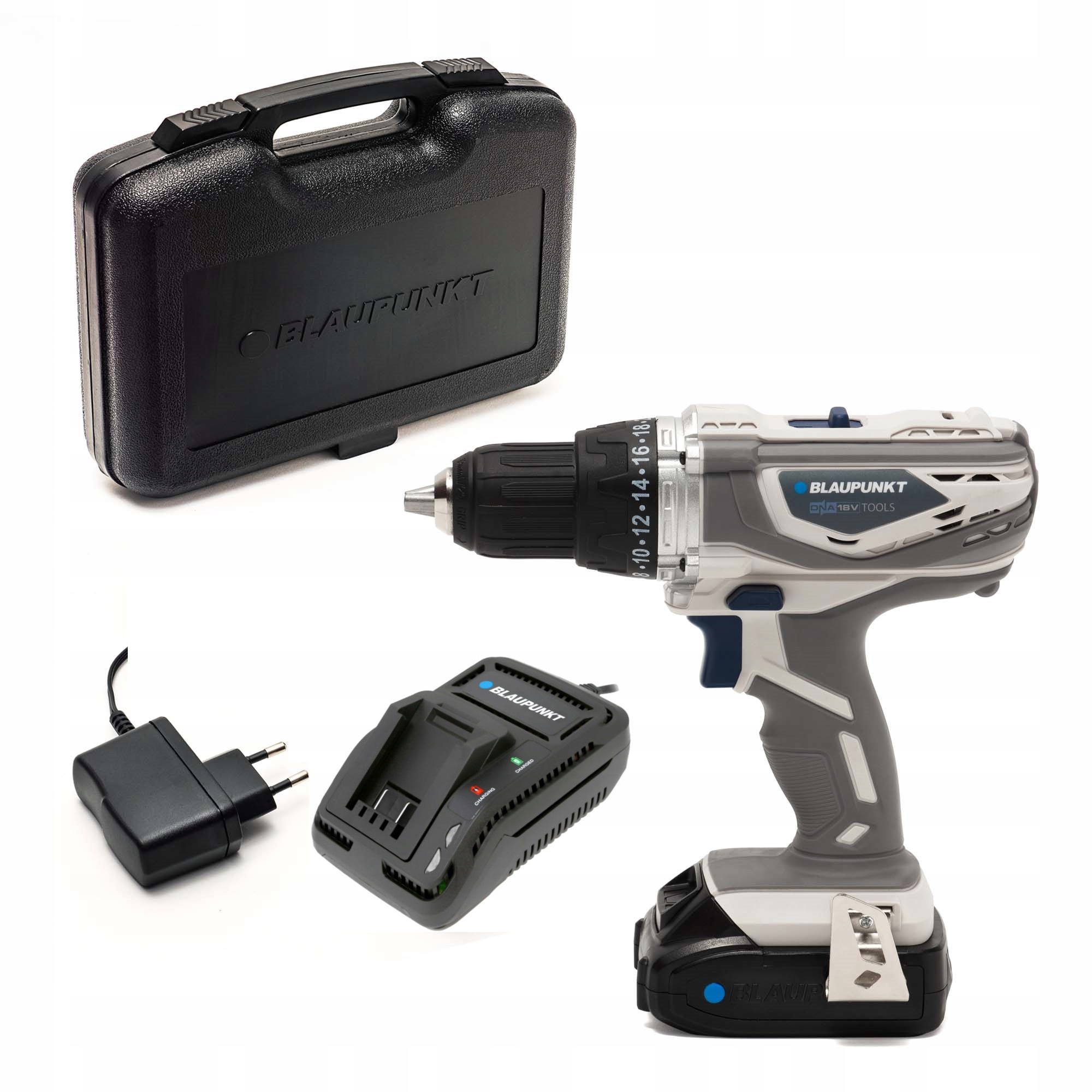Akumulátorový Aku vrtačka 18V Blaupunkt Nabíječka Aku