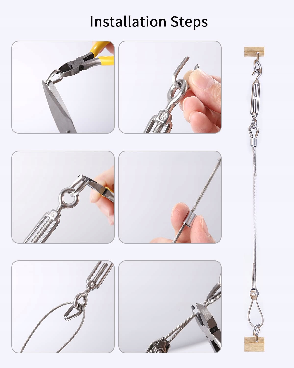 LINKA NIERDZEWNA STALOWA 2MM 30M ZESTAW DRUT 60SZT Marka inna