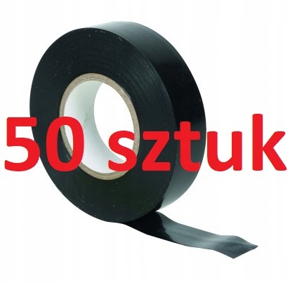 

Taśma izolacyjna czarna 15mm x 10m. 50 Sztuk