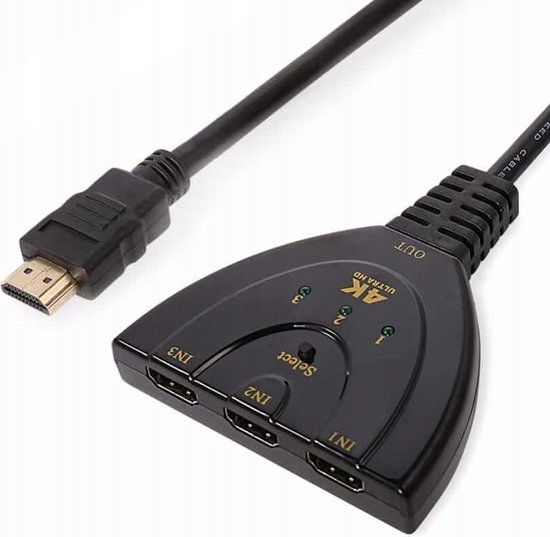 

Switch Rozdzielacz Hdmi 3 w 1 3D 4K*2K Hdcp Wwa