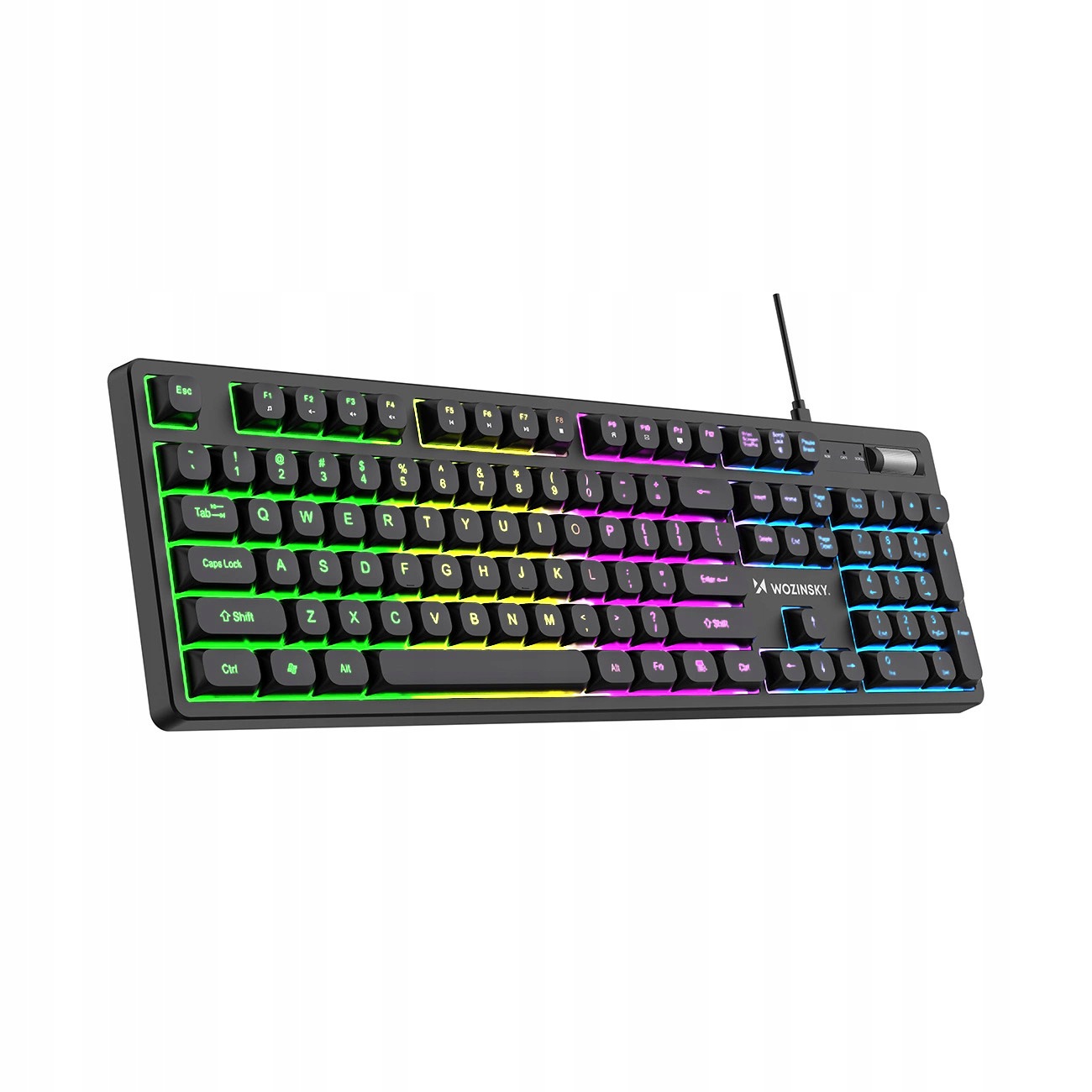 Membránová klávesnice s Rgb podsvícením a herním kolečkem černá
