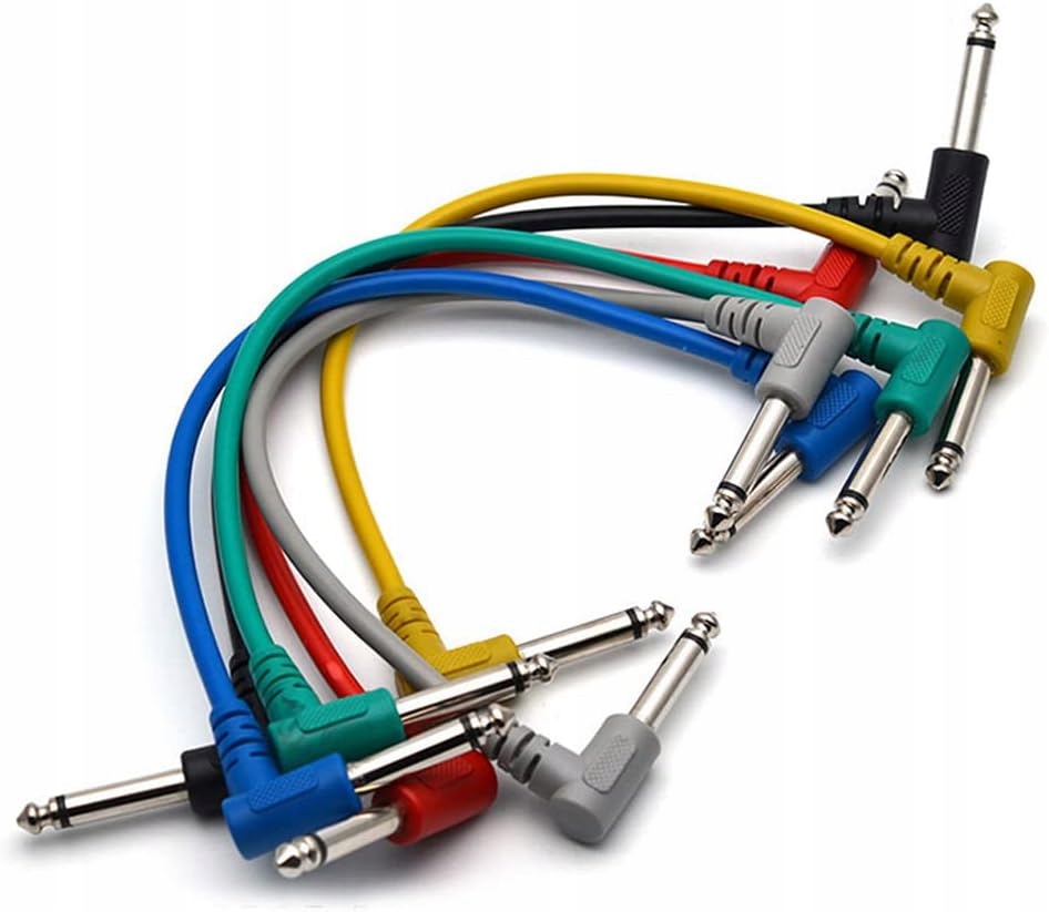 Xpex Sada 6 Kabelů Pro Kytaru 30 CM, Opletený Audio Kabel