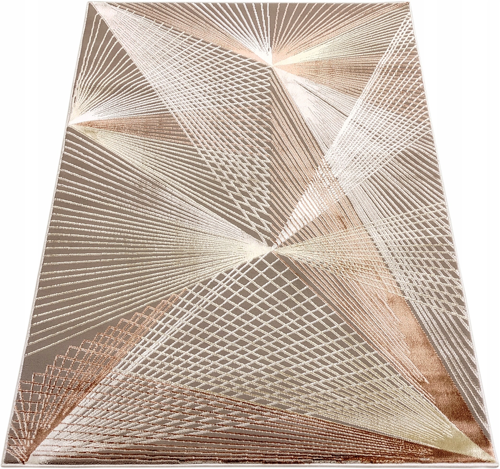 Koberec 120x180 Moderná Bronzová Lesklá Meď Do Obývačky Topová Spálňa