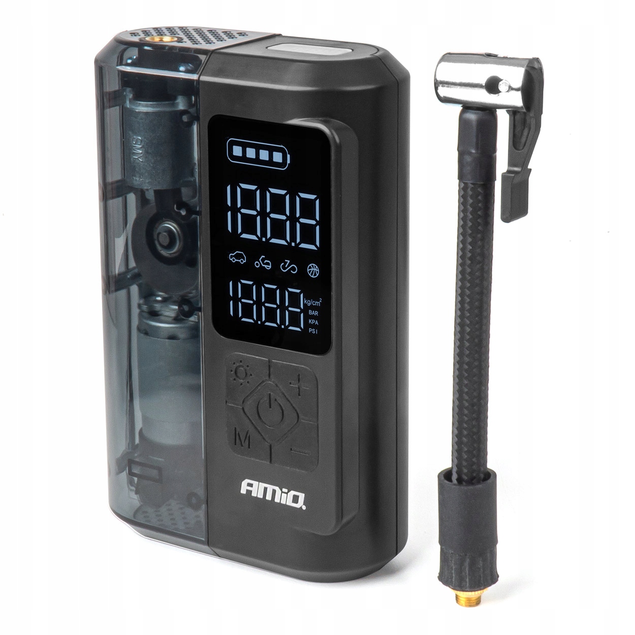 Bezdrátový kompresor do auta AMiO 04378 10 bar 2x2000 mAh Led 40W