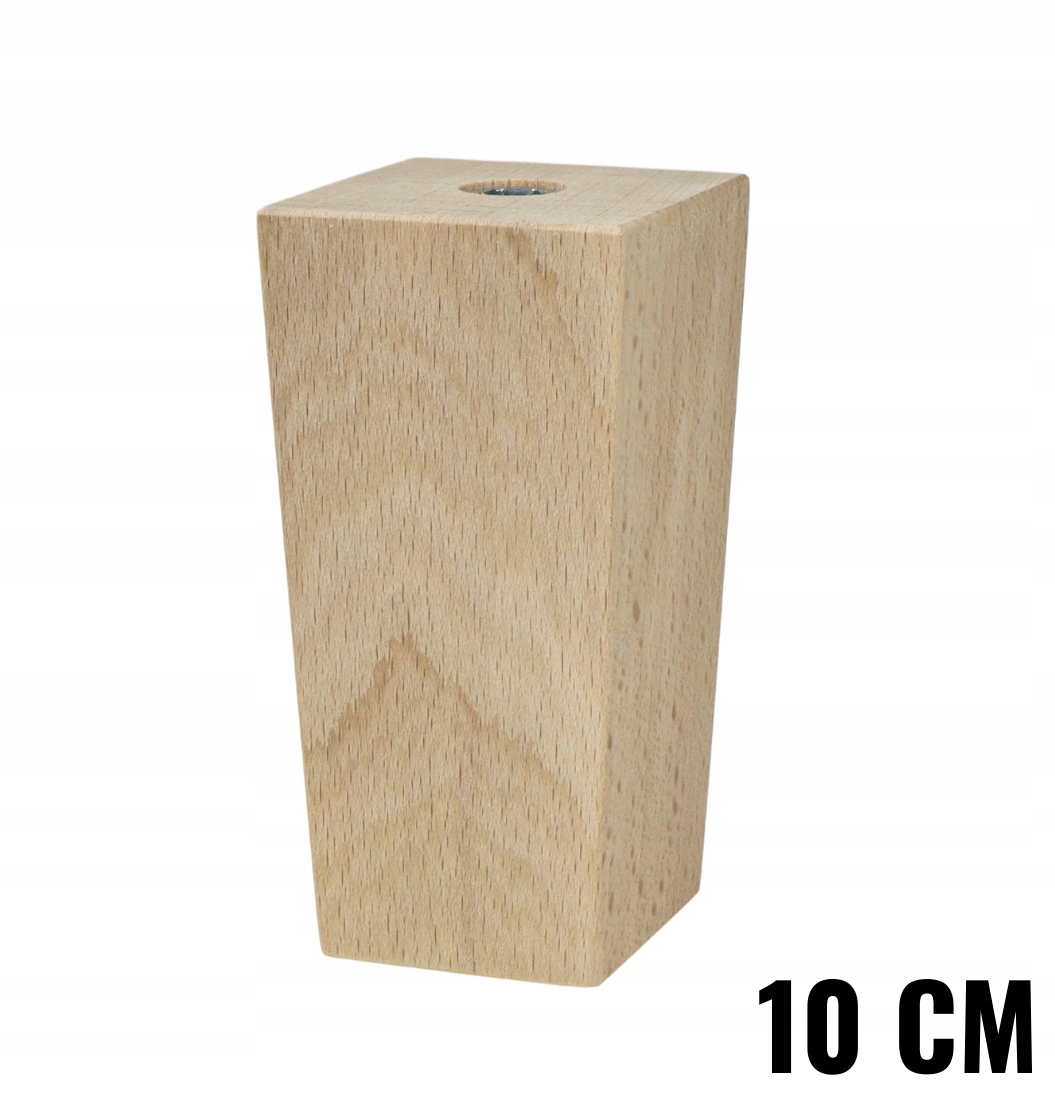 

1x Nóżka noga bukowa, kwadrat trapez 10 cm