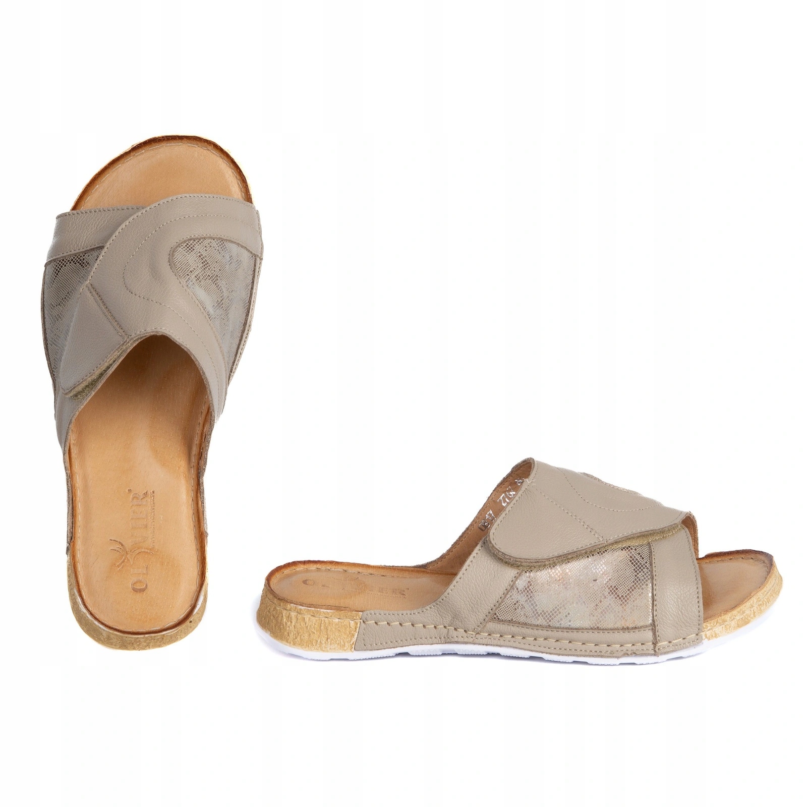 Nazouváky 0817w kožené béžové 40