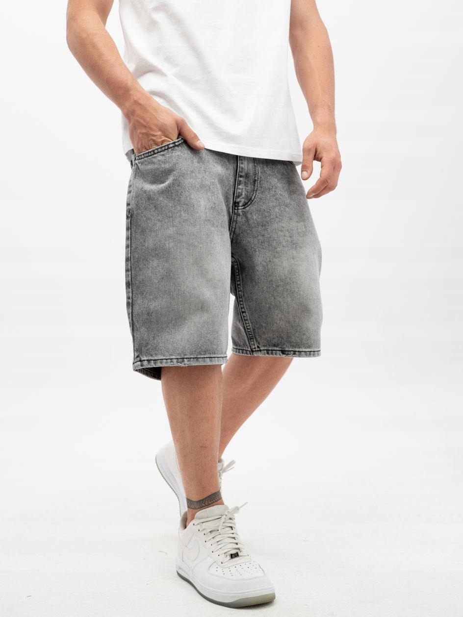 Krátké Kraťasy Pánské Módní Šortky Sprané Černé Jigga Wear 34