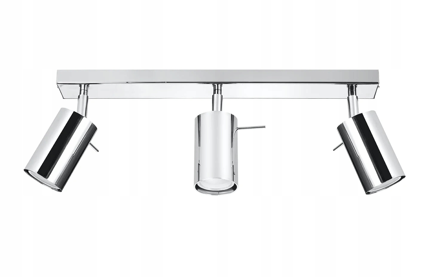Stropná lampa chróm 3 reflektory nastaviteľná lišta 45 cm Sollux Lighting
