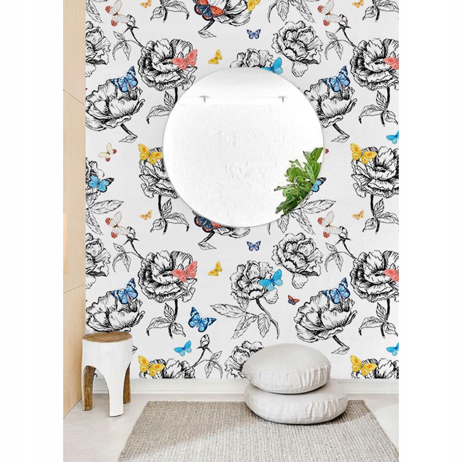 

Fototapeta flizelina Motyl i kwiaty 254x184 + klej