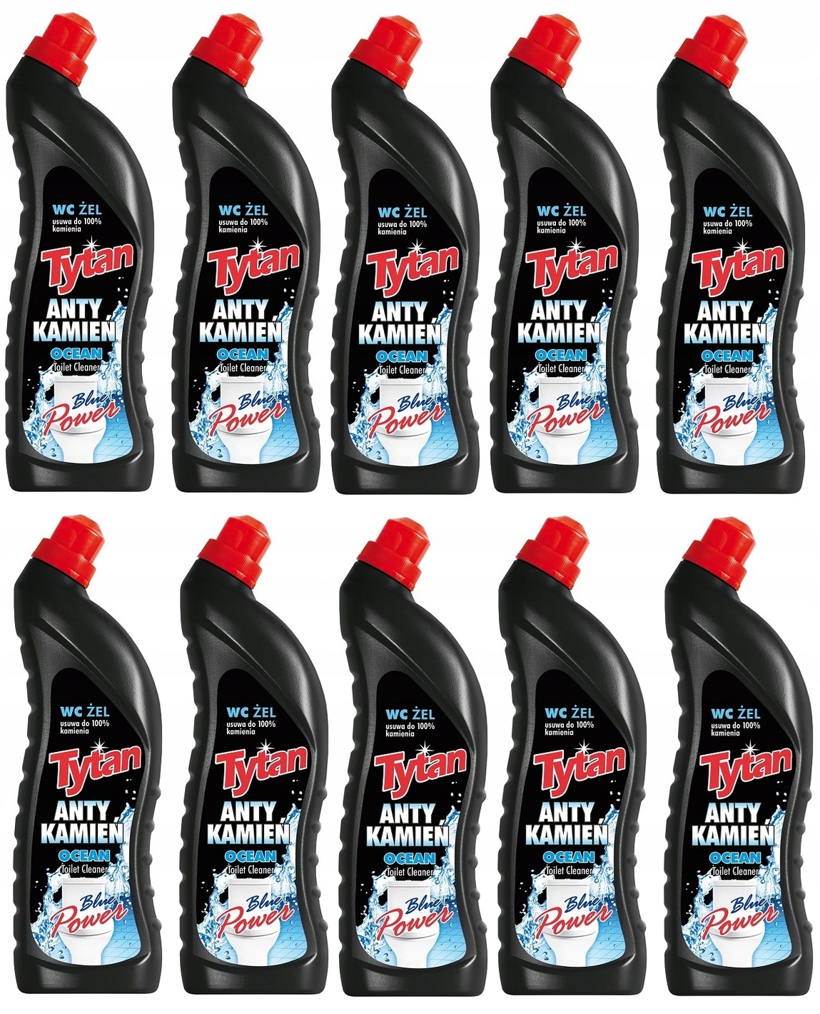 Levně 10xTYTAN Gel Na Mytí Wc Anti Kámen Blue Power 700g Karton