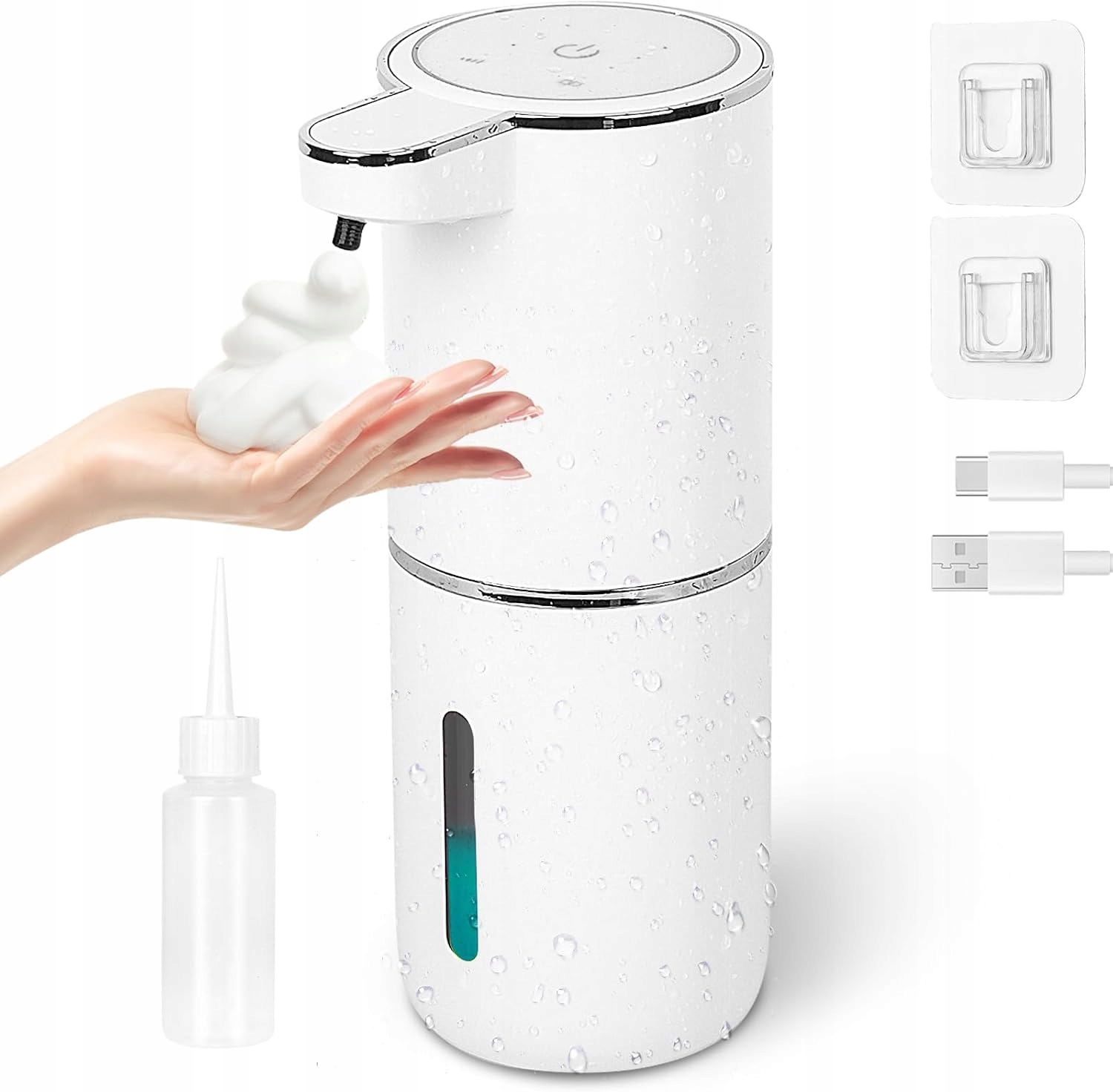 Dávkovač Mýdla Automatický Bezdotykový 380 ML Na Zeď Usb Voděodolný