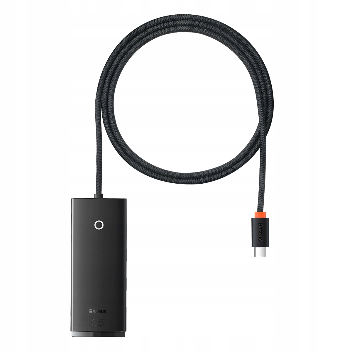 Hub 4w1 Baseus Lite Series USB-C do 4x USB 3.0 + USB-C, 1m (czarny)