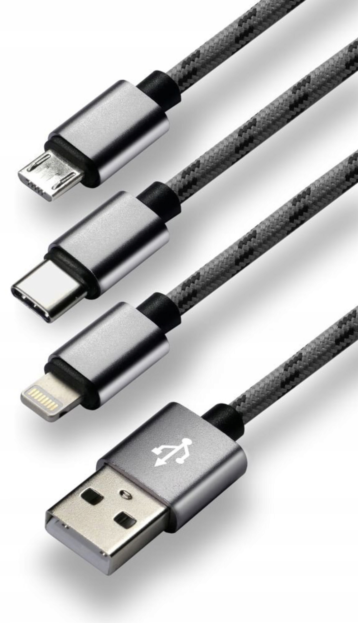 3в1 нейлоновый кабель USB-C MICRO LIGHTNING iPhone код производителя CBB-1.2 MCI